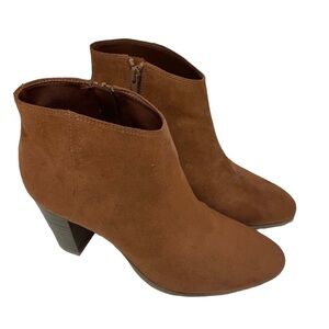 Old Navy Womens Brown Suede Heeled Booties Size 9